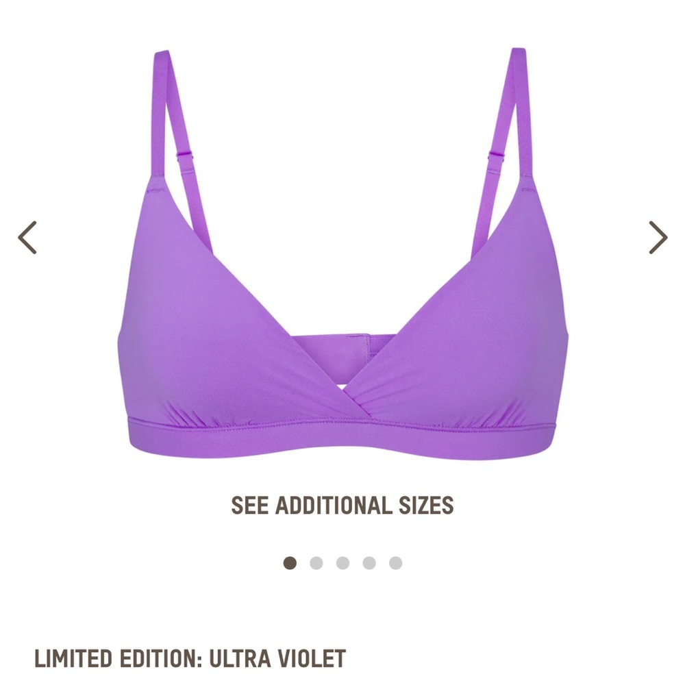SKIMS Limited edition Ultra Violet Fits Everybody Crossover Bralette Size M